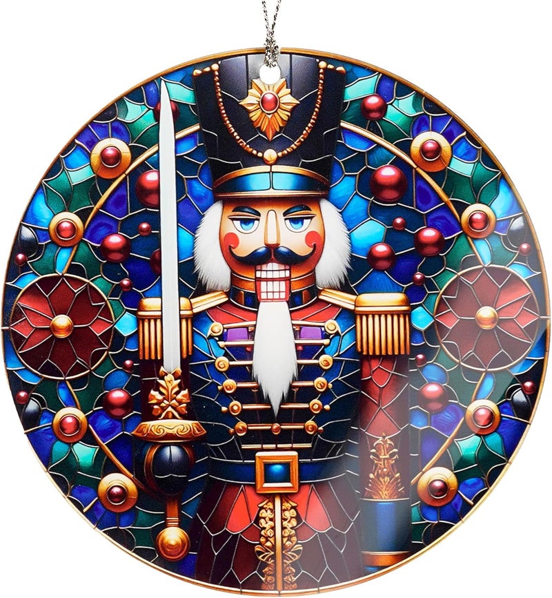 NELXI Nutcracker Ornaments for Christmas Tree, Nutcracker Ornaments, Christmas Ornaments 2025, Classic Nutcracker Soldier Design, Vintage Christmas Decoration, Elegant Holiday Ornament Gift for Home Décor - Image 1